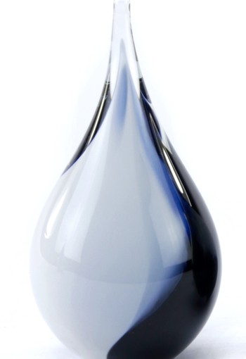 Druppel U01BLWO zwart-wit opaque, semi transparant