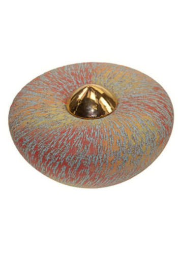 Disk urn ERBLDSRR! keramiek klein rainbow red.