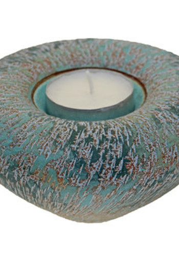 Tealight urn ERBLTLOB0,4 keramiek ocean blue.