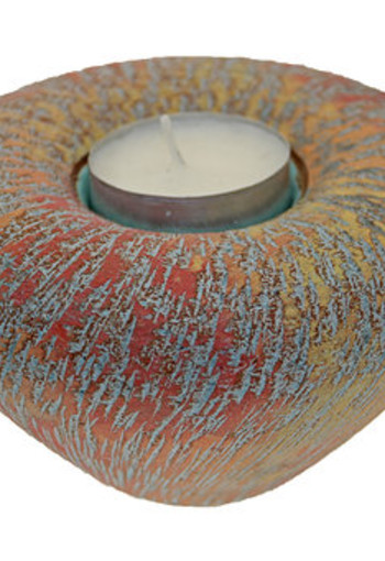 Tealight urn ERBLTLRR0,4 keramiek rainbow red.