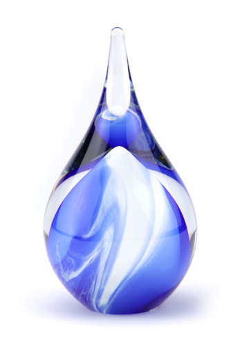 Druppel U01BWO Blauw-wit-opaque